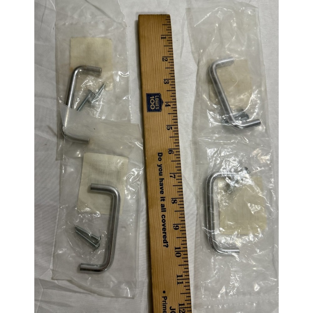 Lot of 4  Silvertone Metal‎ Cabinet Handles 3" Drawer Door Pulls DIY Home Decor
